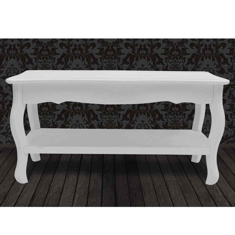 Fin New White Coffee Table Side Bedside Office Kitchen Modern Furniture High Gloss V