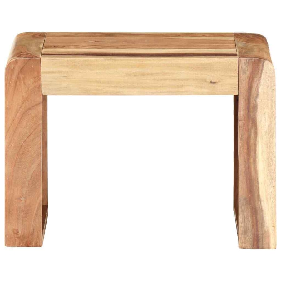 Fin Solid Acacia Wood Side Table 43X40X30 Cm Wooden End Table Furniture