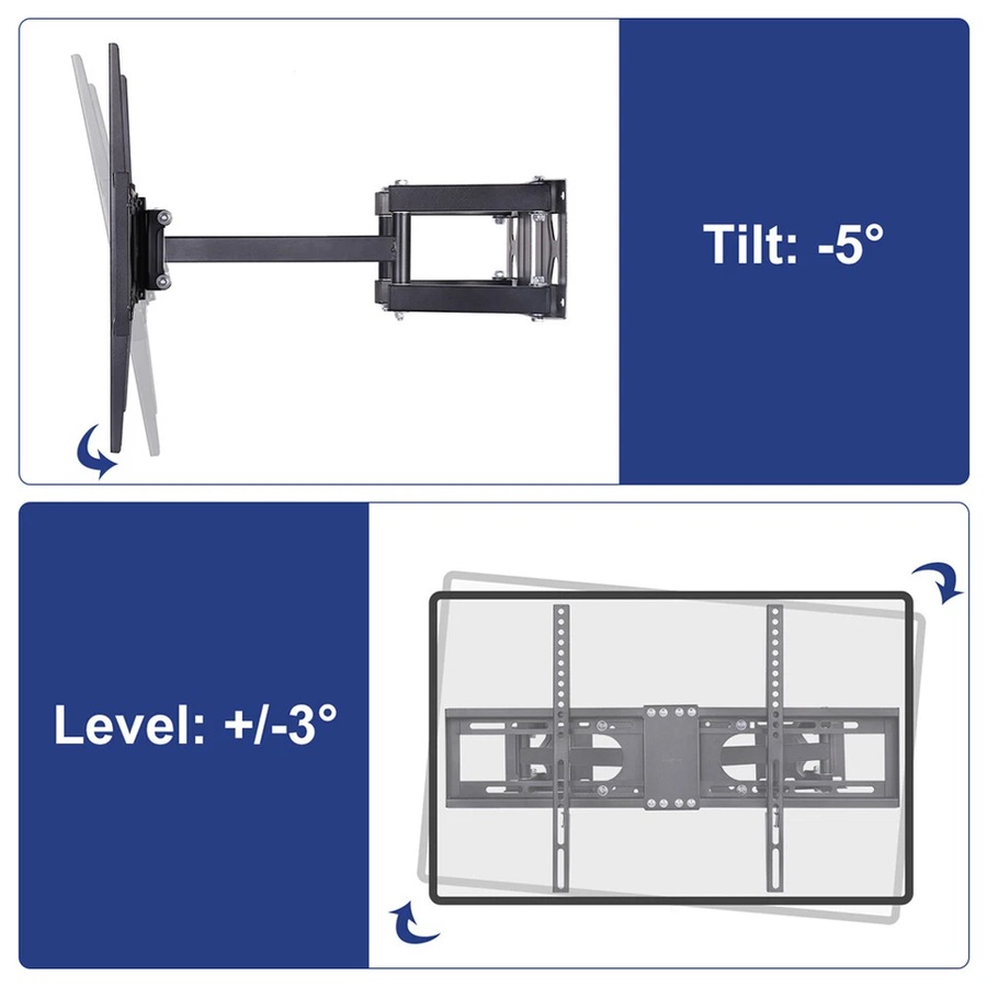 Fin Swivel Tilt Wall Mount Corner Tv Bracket For 32 42 48 50 65" Led Lcd Flat Screen
