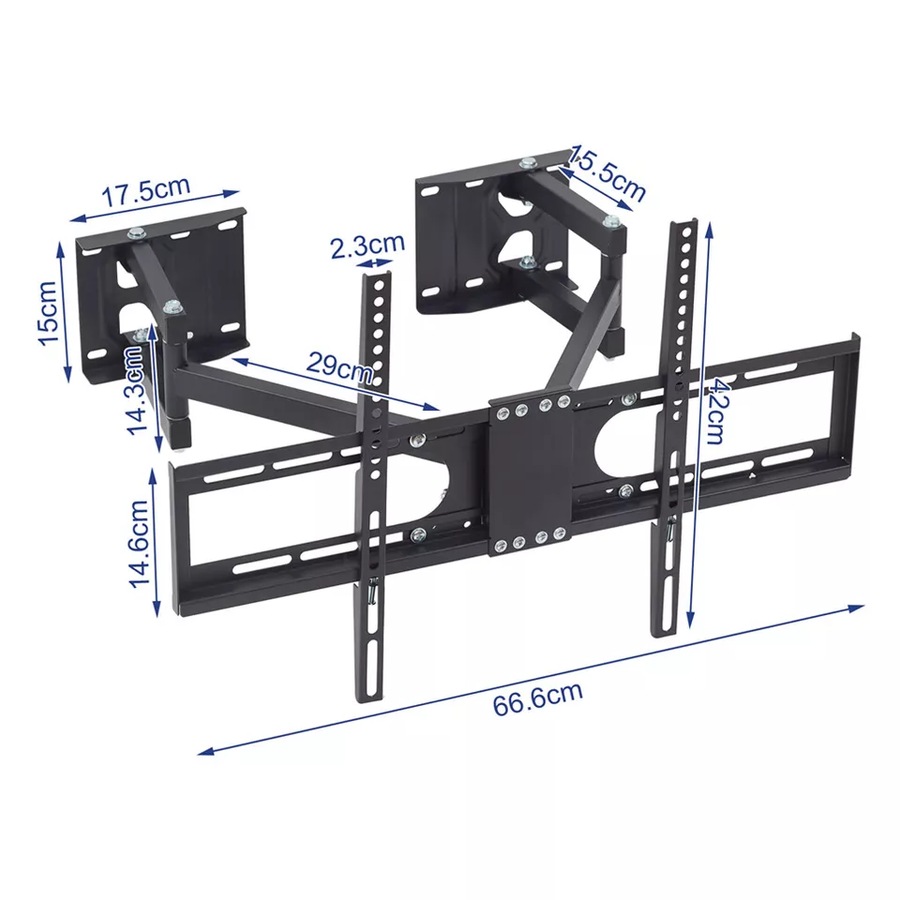 Fin Swivel Tilt Wall Mount Corner Tv Bracket For 32 42 48 50 65" Led Lcd Flat Screen