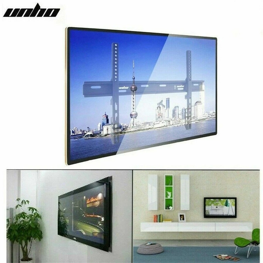 Fin Tv Wall Bracket Mount 32 40 42 48 50 55 65 72" Inch Monitor For Sony Lg Samsung