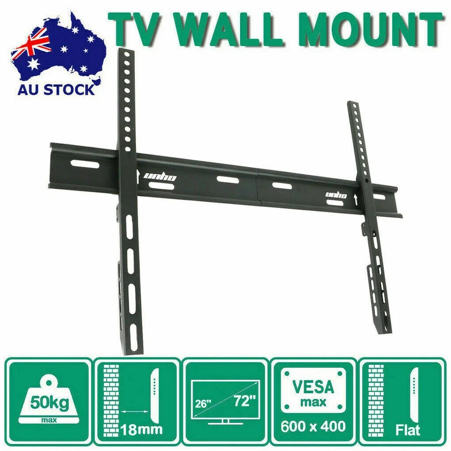 Fin Tv Wall Bracket Mount 32 40 42 48 50 55 65 72" Inch Monitor For Sony Lg Samsung