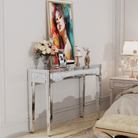 Fin Versatile Heavy Mirrored Vanity Desk Bedroom Makeup Halll Entrance Table 120 Cm