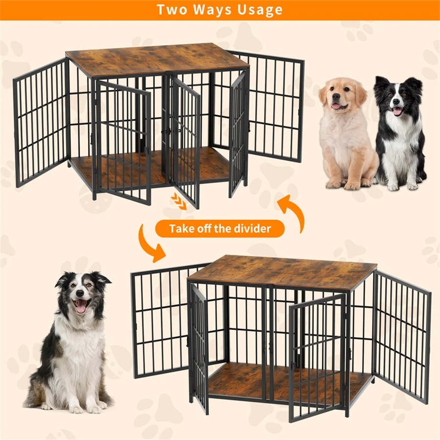 Fin Xxl Ultra Thicken Dog Crate Cage Stylish Furniture Pet Dog Puppy Kennel Tv Stand