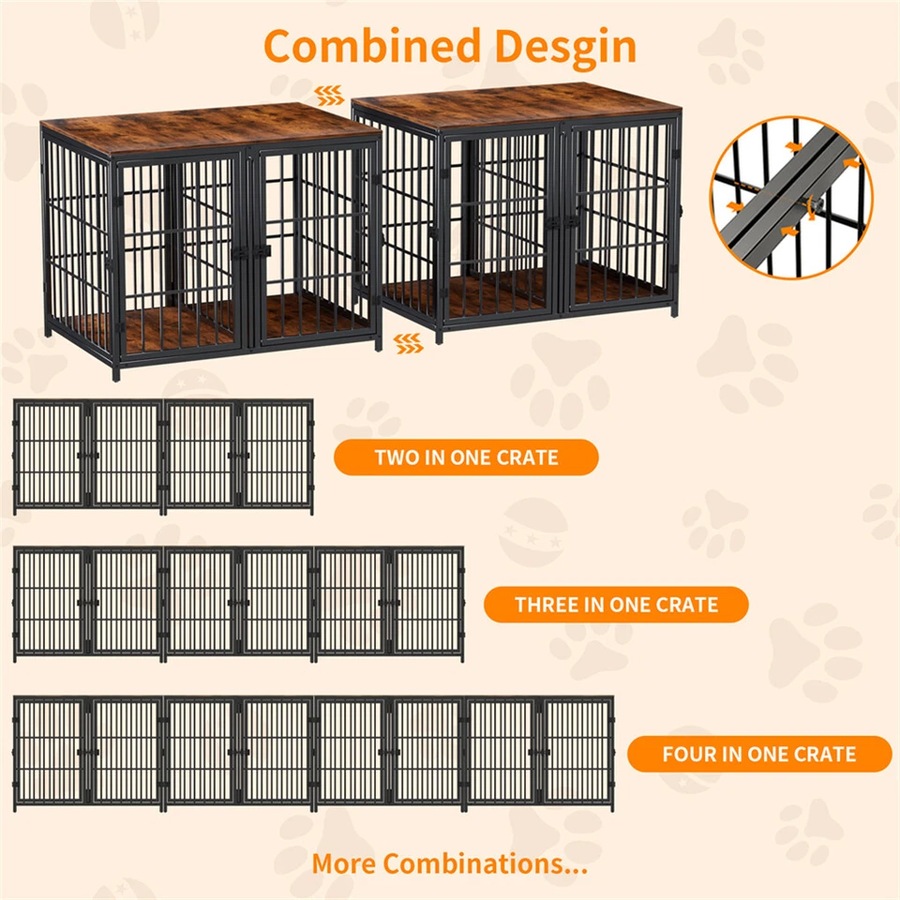 Fin Xxl Ultra Thicken Dog Crate Cage Stylish Furniture Pet Dog Puppy Kennel Tv Stand