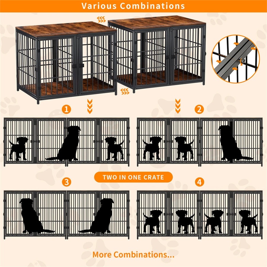 Fin Xxl Ultra Thicken Dog Crate Cage Stylish Furniture Pet Dog Puppy Kennel Tv Stand