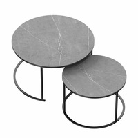 Fine Store - Set of 2 Round Nesting Coffee Tables
