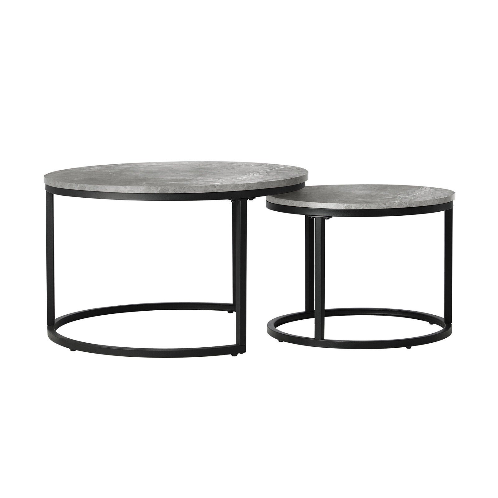 Fine Store - Set of 2 Round Nesting Coffee Tables