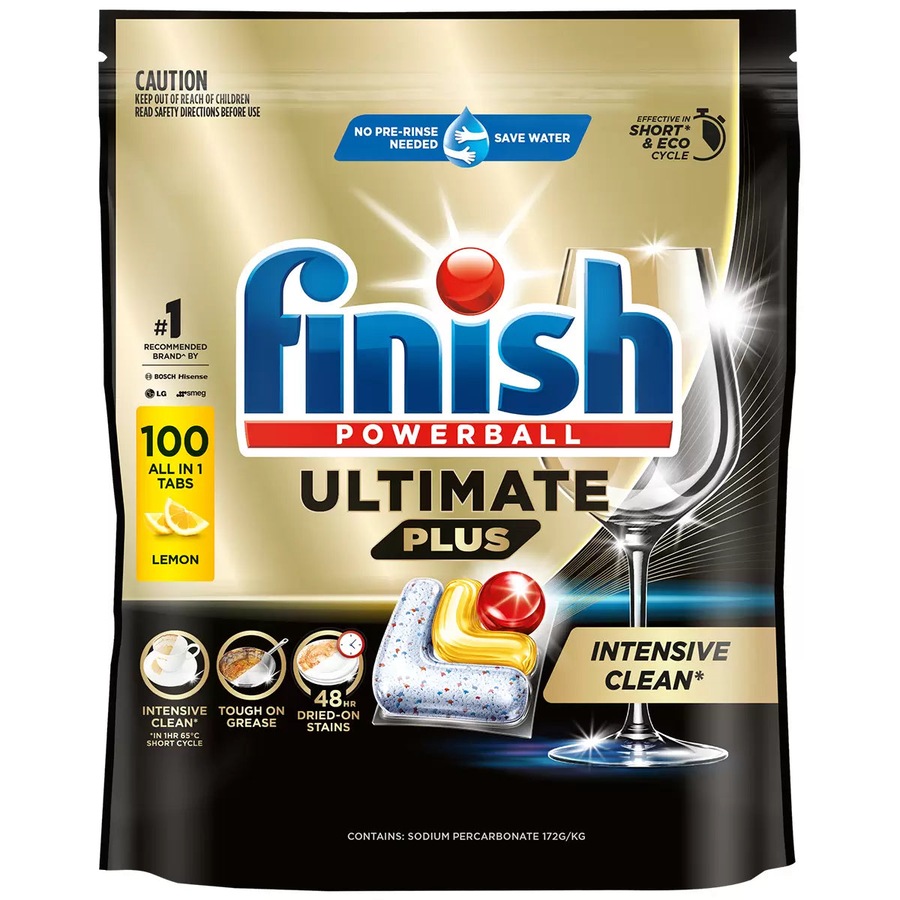 Finish Powerball Ultimate Plus Lemon 100 Count