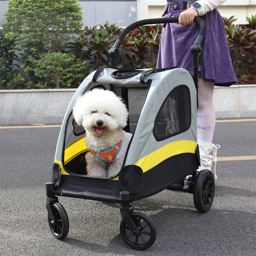 FIN Foldable Dog Stroller Small Dog Pet Jogger Wagon Travel Stroller Carrier Outdoor