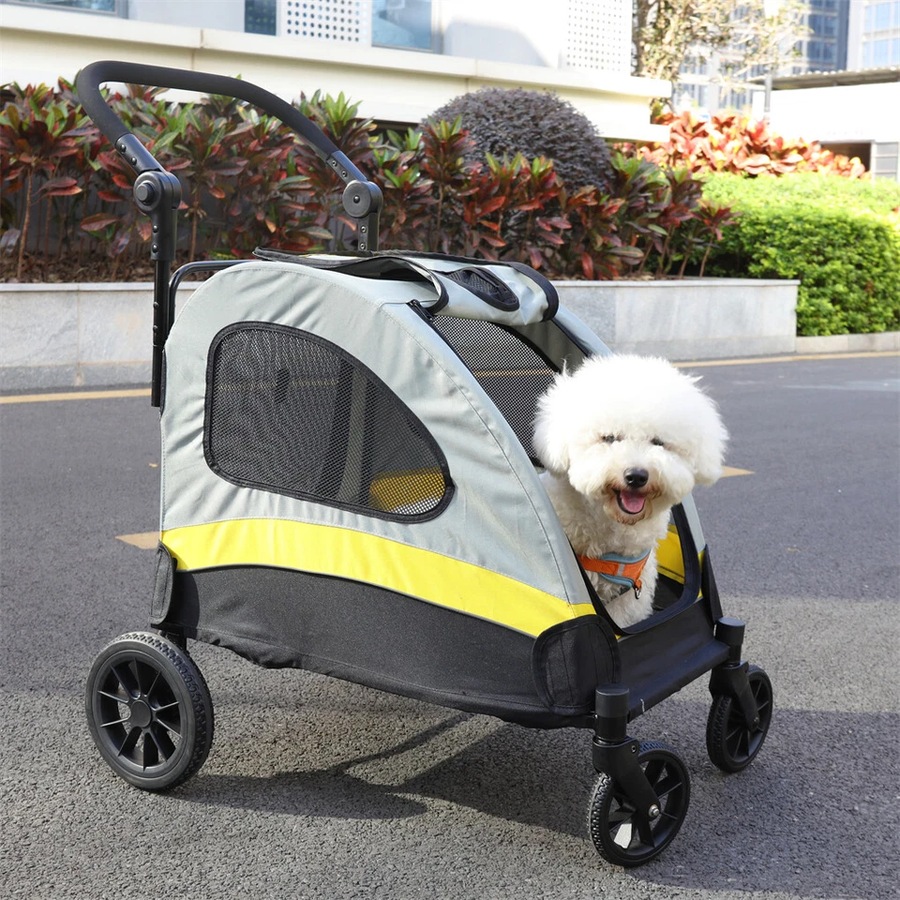 FIN Foldable Dog Stroller Small Dog Pet Jogger Wagon Travel Stroller Carrier Outdoor