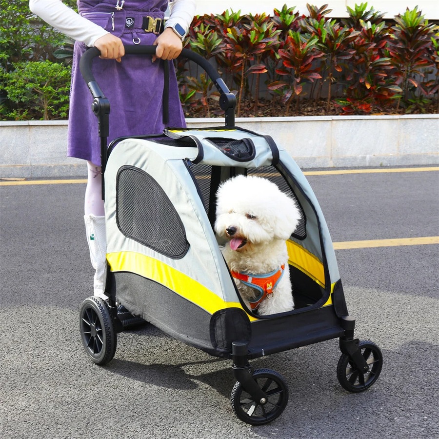 FIN Foldable Dog Stroller Small Dog Pet Jogger Wagon Travel Stroller Carrier Outdoor