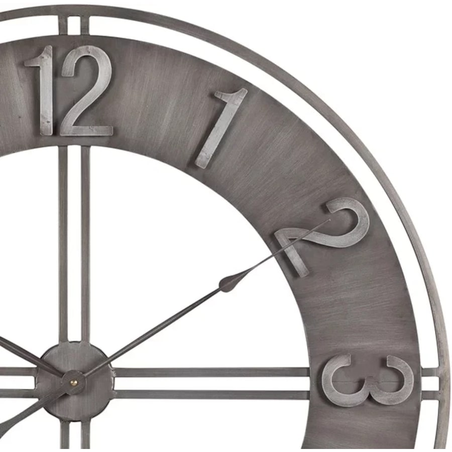 French provincial 80cm round metal wall clock