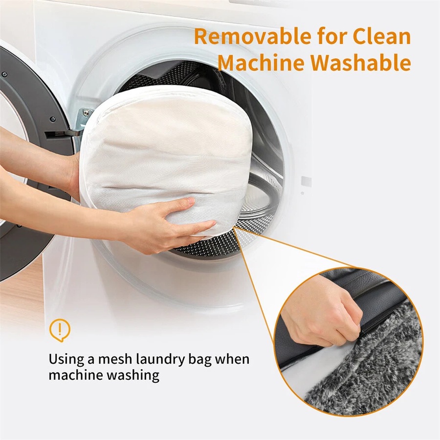 FIN Giant Human-Size Dog Bed Foldable Calming Pet Dog Bed with Washable Plush Cover