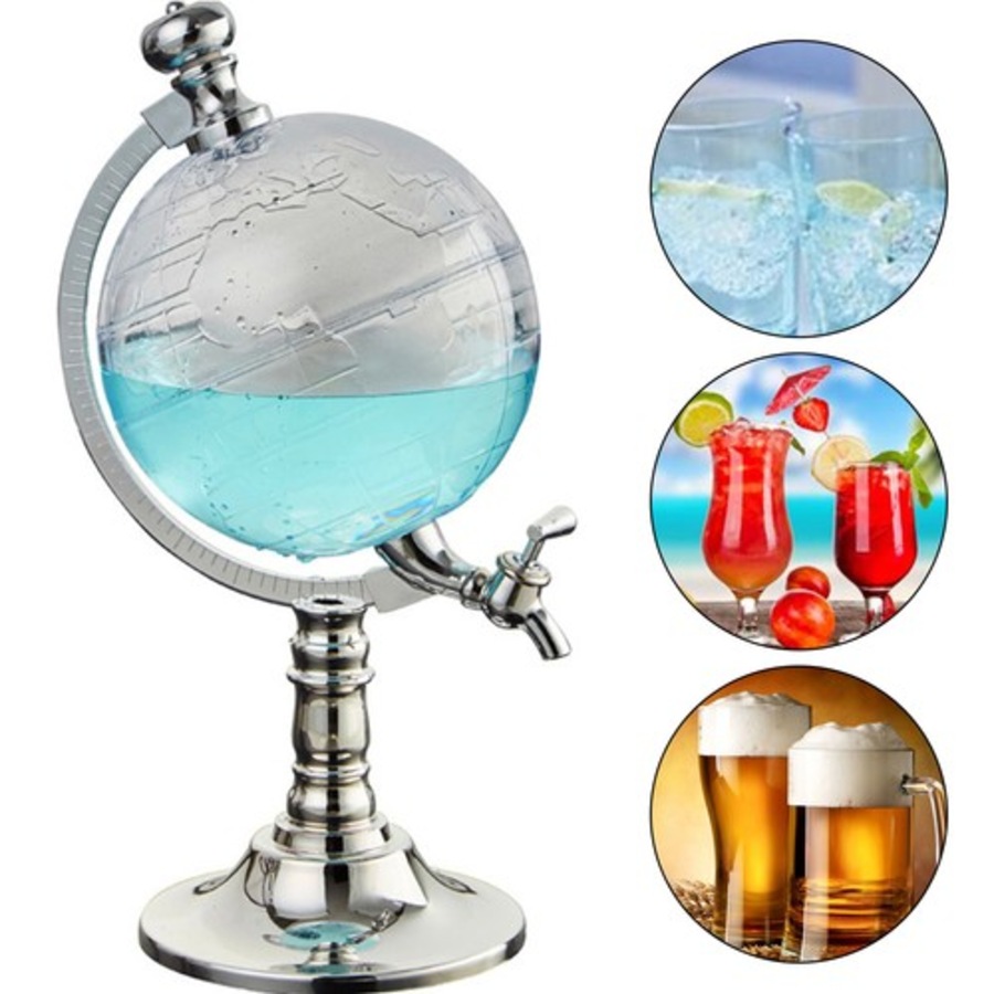Globe Shaped Wine Beverage Dispenser Bar 1.5L