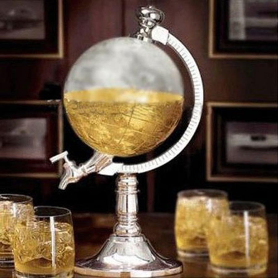 Globe Shaped Wine Beverage Dispenser Bar 1.5L
