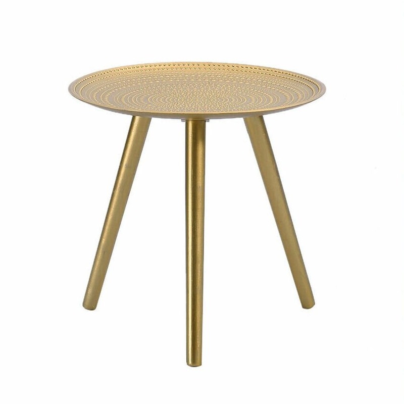 Buy Golden Coffee Table and Side End Tables or Plant Stand MyDeal