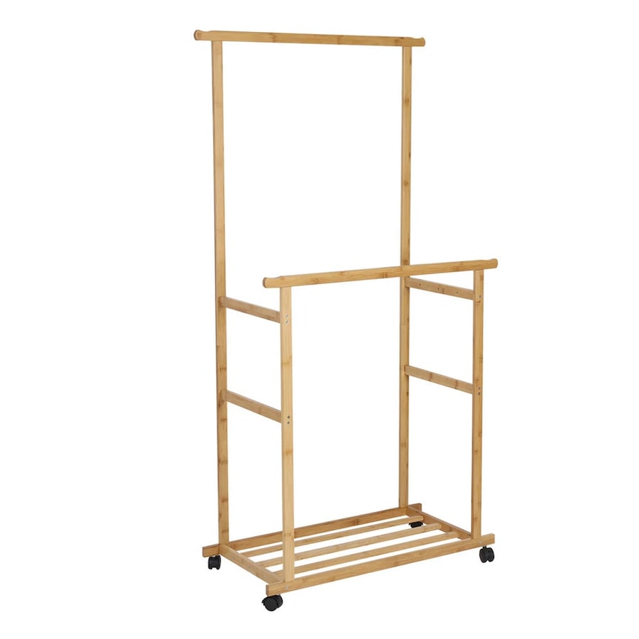 Heavy Duty Clothes Rail Double Layer Garment Hanging Display Stand Rack Wardrobe