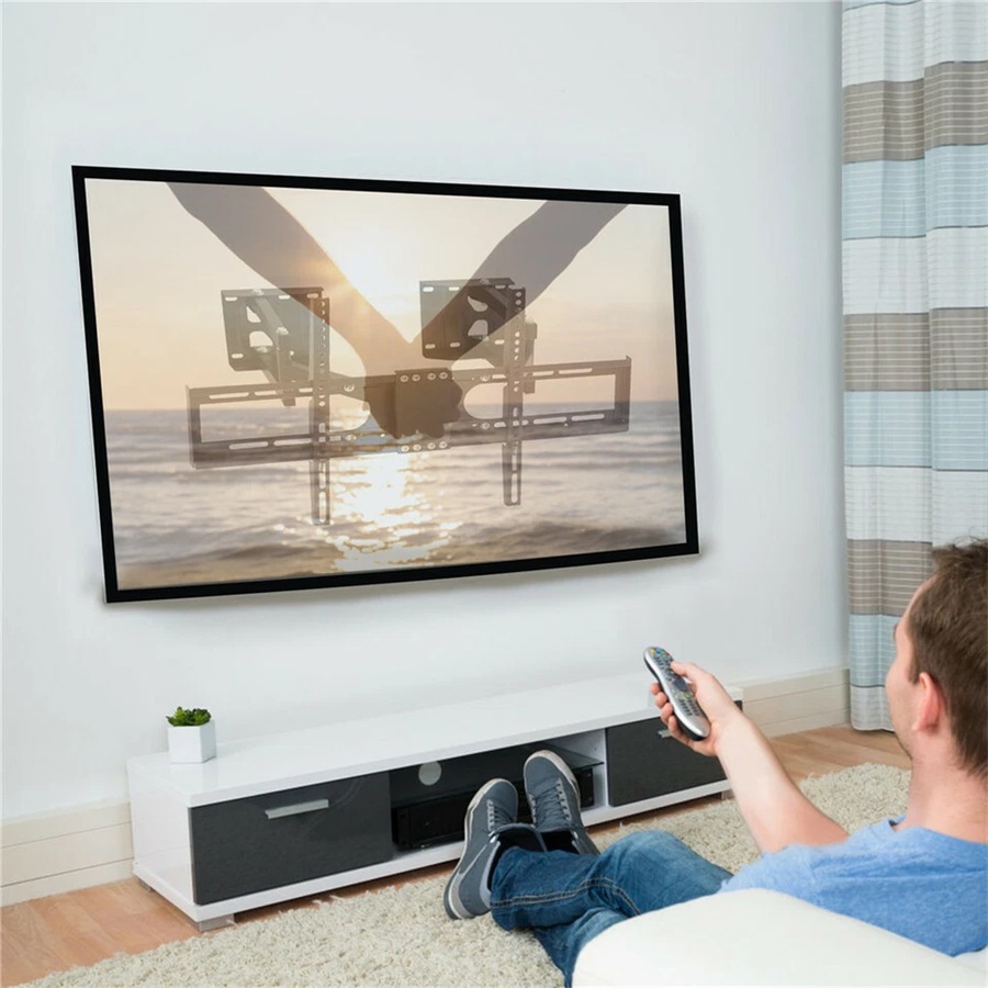 Heavy Duty Large Wall Corner TV Mount Full Motion Swing Arm Bracket fr 32-65inch