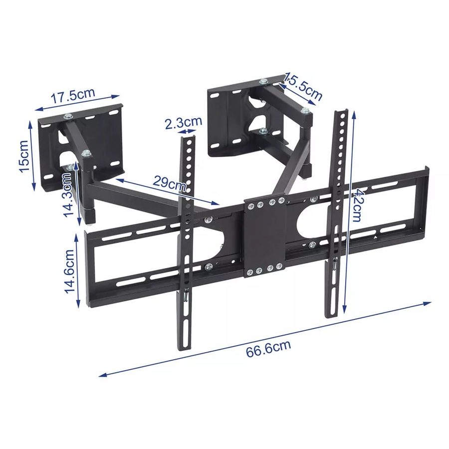 Heavy Duty Large Wall Corner TV Mount Full Motion Swing Arm Bracket fr 32-65inch