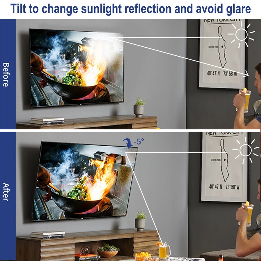 Heavy Duty Large Wall Corner TV Mount Full Motion Swing Arm Bracket fr 32-65inch