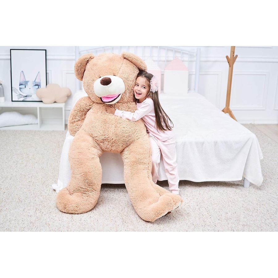 160cm Giant Teddy Bear Over 5 Feet Plush Toy Stuffed Animal with Big Footprints - Light Brown