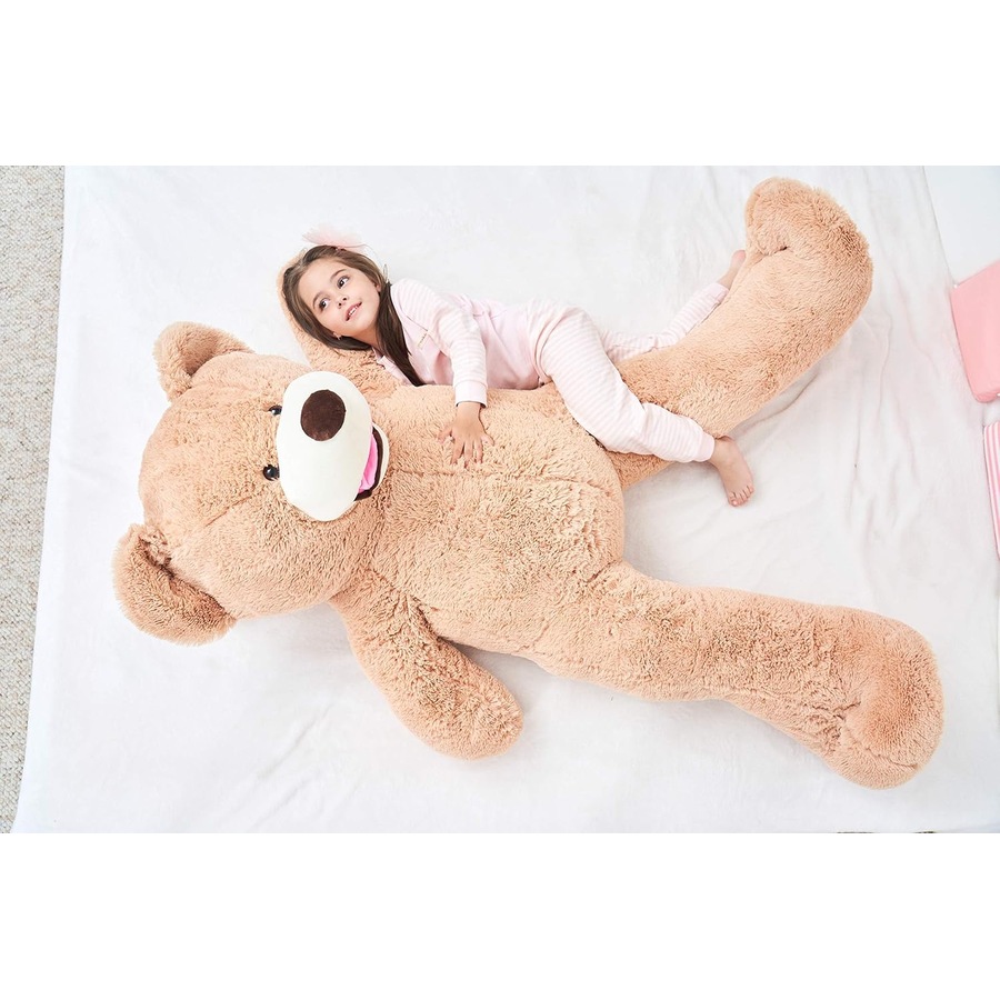 160cm Giant Teddy Bear Over 5 Feet Plush Toy Stuffed Animal with Big Footprints - Light Brown