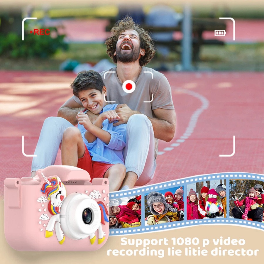 Unicorn Digital Kids Camera 1080P HD with Front/Back Lenses