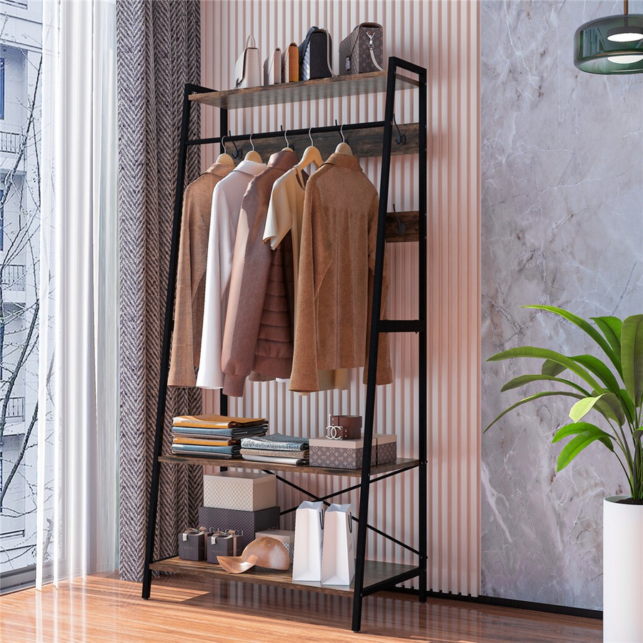 Large Hallway Clothes Rack Mudroom Garage Storage Organizer Heavy Duty MDF Stand