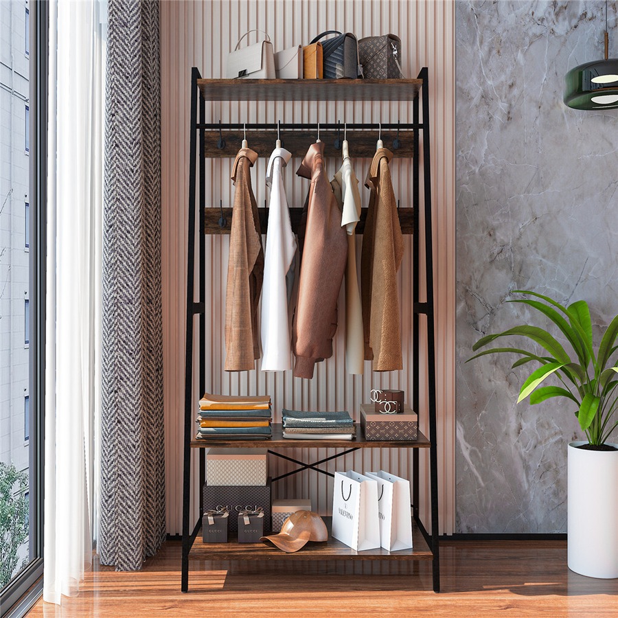 Large Hallway Clothes Rack Mudroom Garage Storage Organizer Heavy Duty MDF Stand