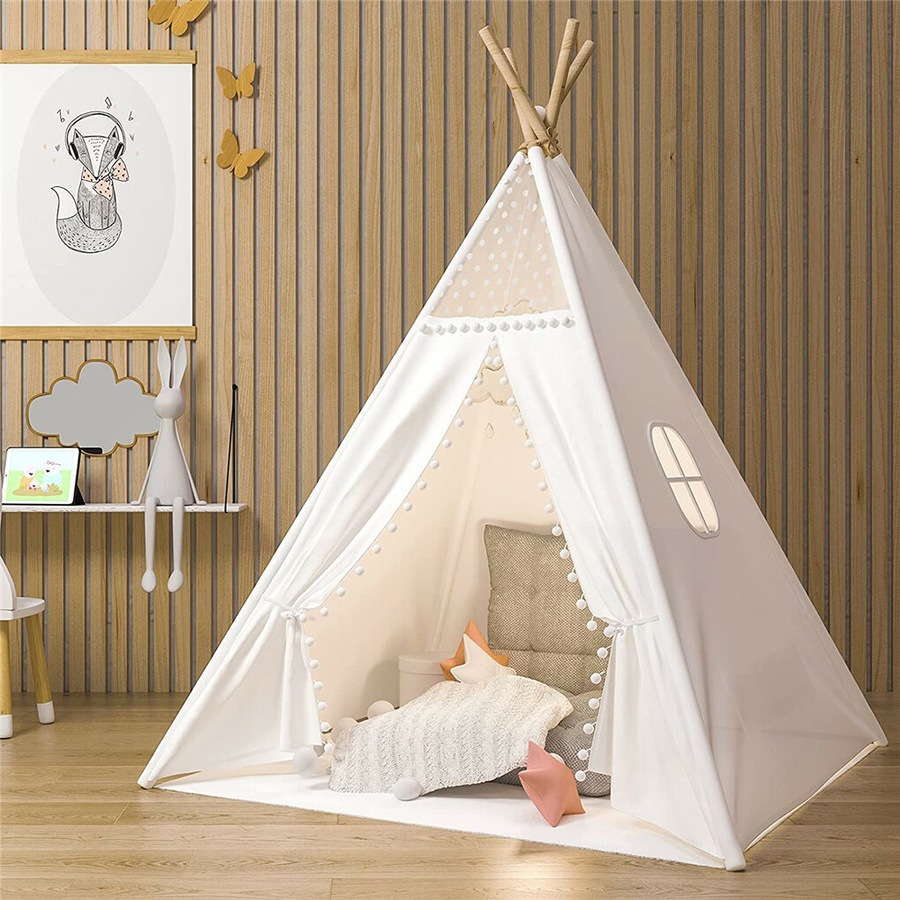 Large Luxury Lace Teepee Tent for Kids Wedding Garden Decor Indoor Outdoor Tipi