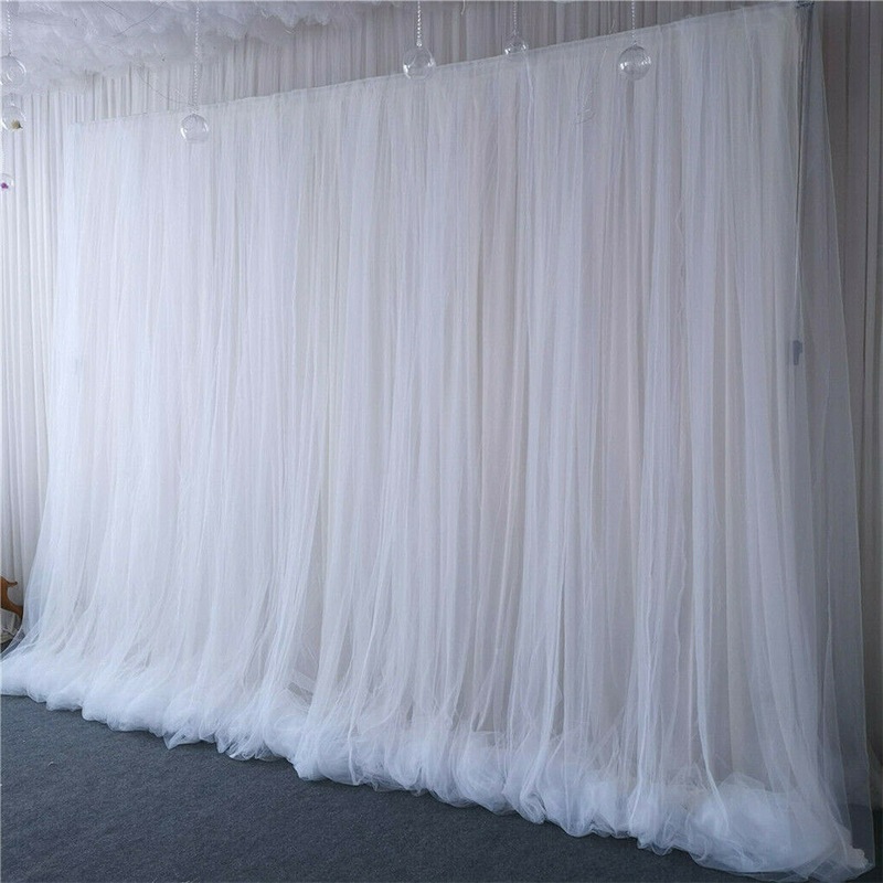 Buy Large Silk Backdrop Curtain 3 Layer Wedding Photography Background ...