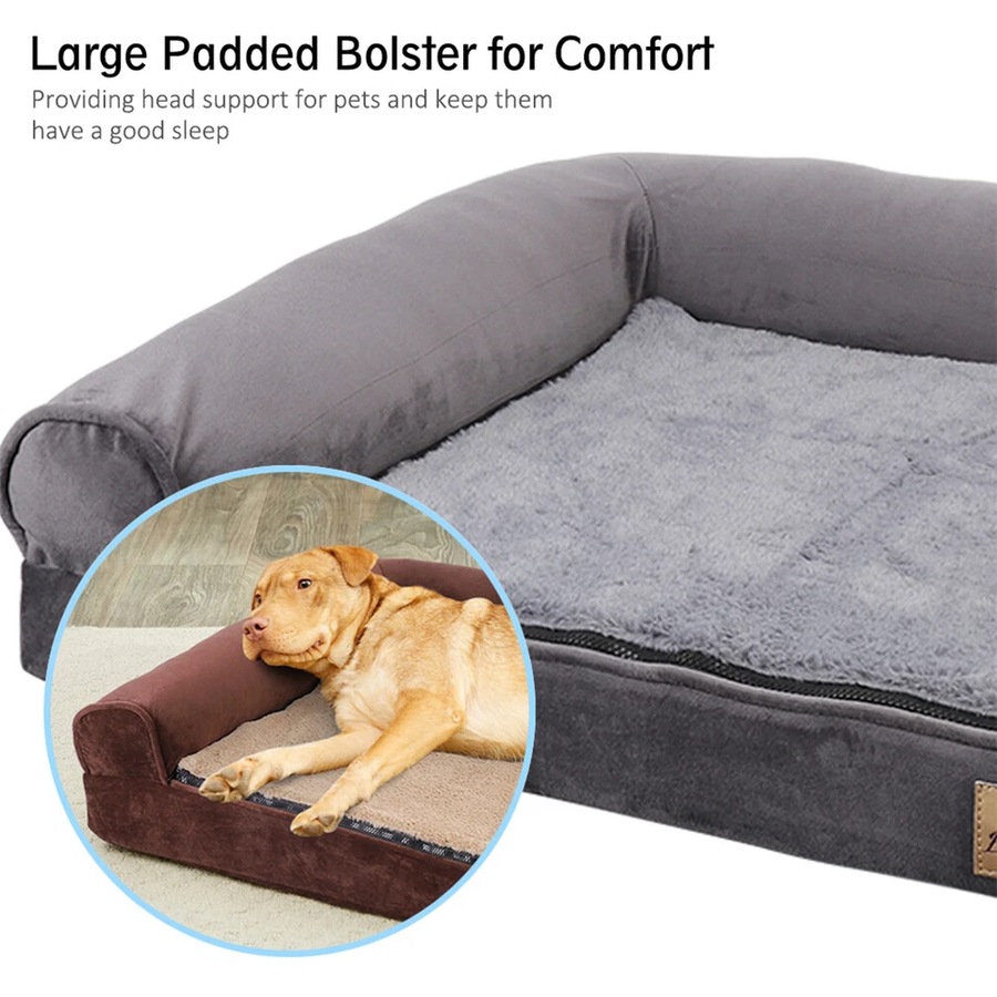 Orthopedic Dog Bed with Bolster Comfort Mattress