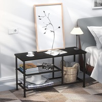 Rack Bench with High Boots Storage Organiser with Seat and Shelf, Entryway, Liv