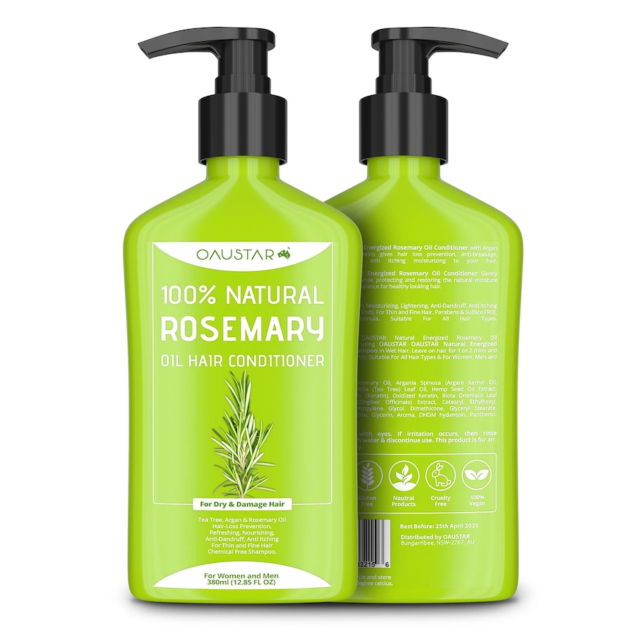Rosemary Hair Conditioner 100% Natural Herbal Formula for All Hair Types 380ml Nourishing & Strengthening Treatment