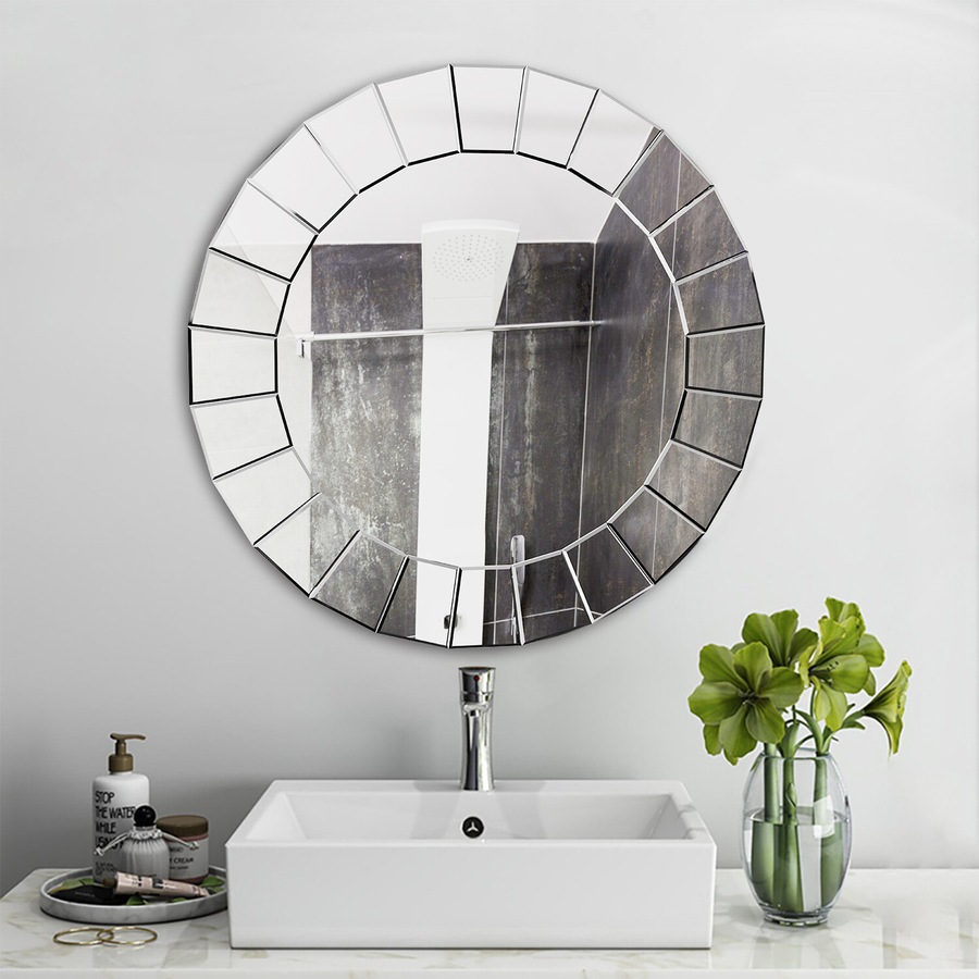 Round Decorative Wall Mirror Gorgeous Luxury Mirrors for Livingroom Bedroom Hall