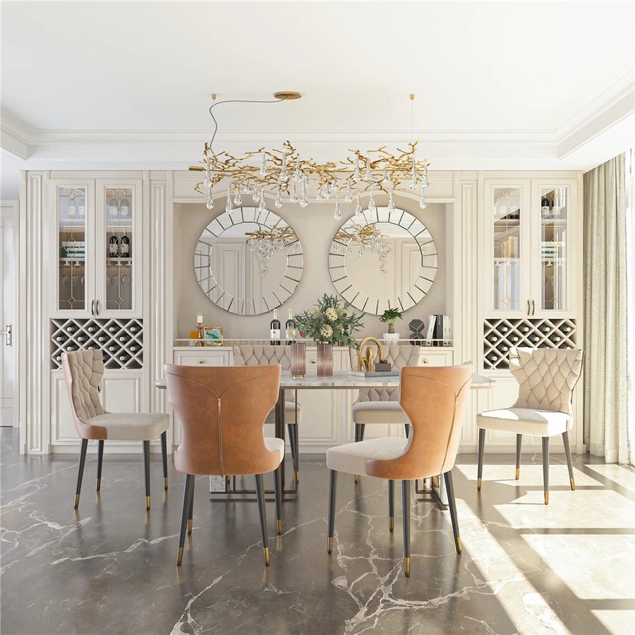 Round Decorative Wall Mirror Gorgeous Luxury Mirrors for Livingroom Bedroom Hall