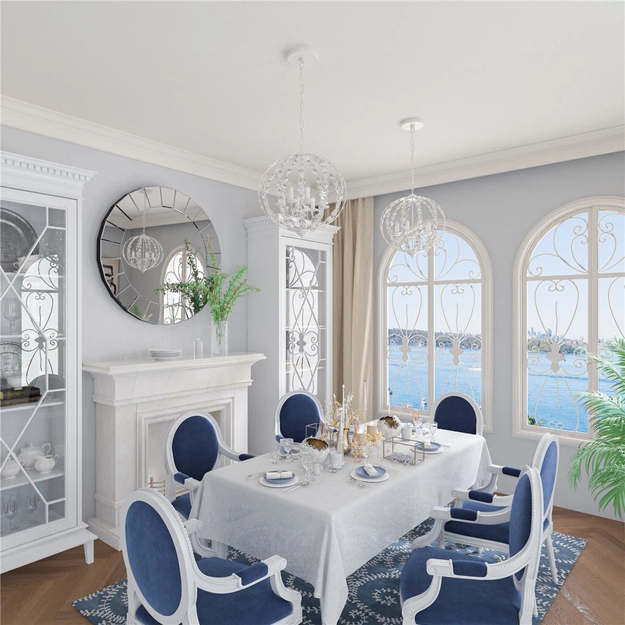 Round Decorative Wall Mirror Gorgeous Luxury Mirrors for Livingroom Bedroom Hall