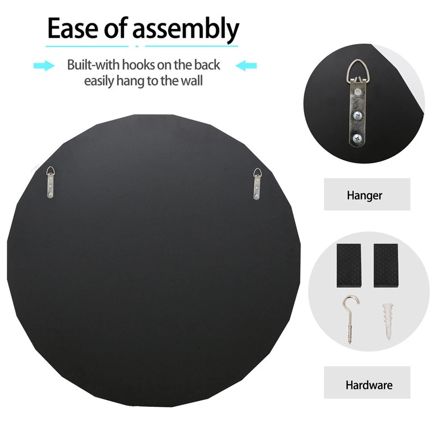 Round Decorative Wall Mirror Gorgeous Luxury Mirrors for Livingroom Bedroom Hall