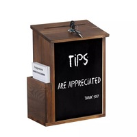 Rustic Wood Suggestion Box Wall Mailbox Freestanding Ballot Box with Chalkboard