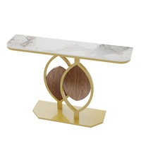 Sintered stone Console table with unique leaf base