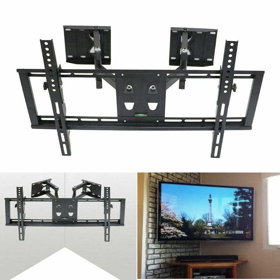 Tilt&Swivel TV Corner Wall Bracket UHD OLED LCD LED 42 46 50 55 60 65 Inch
