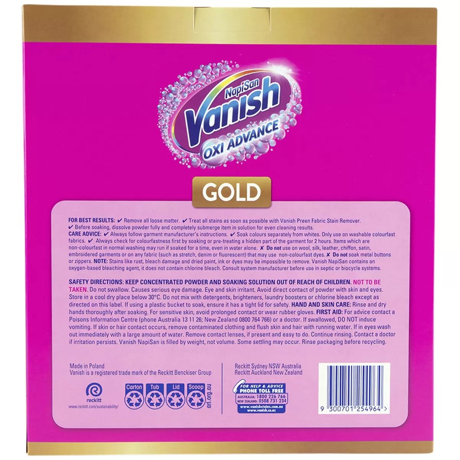Vanish Napisan Oxi Action Stain Remover Powder 2 x 2kg