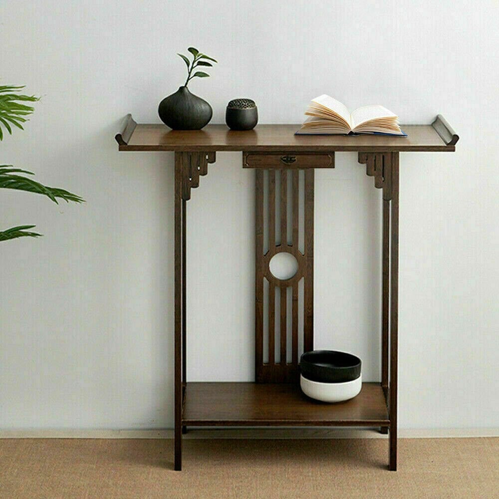 Elegant Wooden Hallway Console Table with Drawers - Perfect Entryway Piece