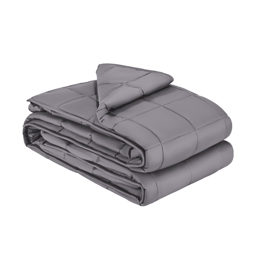 Weighted Blanket 11 kg King Size, 100% Cotton Heavy Blanket with Glass Beads, Breathable Sleep Blanket for Adults 113x140 kg, Anxiety and Stress Relief, Grey