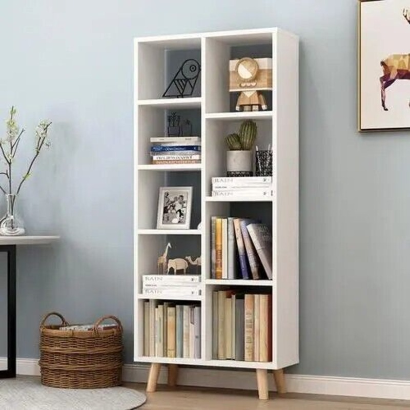 Buy White 9 boxes Bookcase Storage Unit Multifunction Book Organizer ...