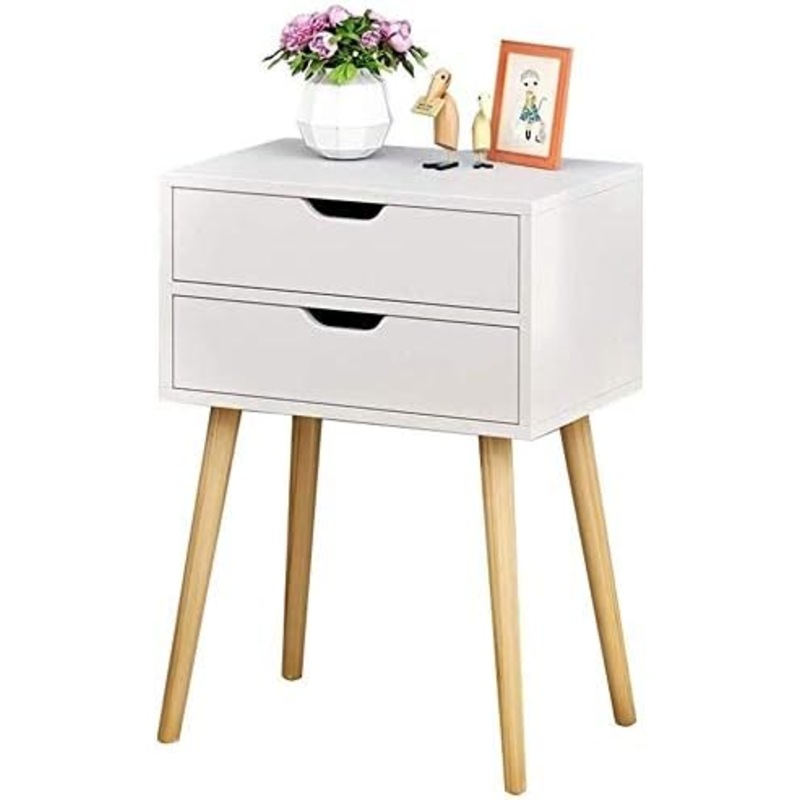 Buy Wooden Bedside Table Drawers Nightstand Unit Storage