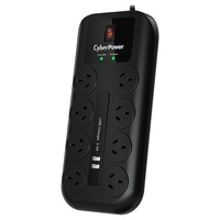 CyberPower 8-Port Home Theatre/IT Surge Protector With 2x USB [CPSURGE08USB-ANZ]