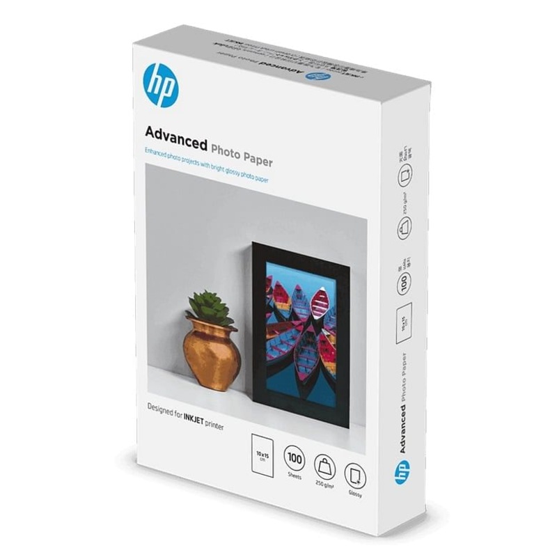 Buy HP Photo Paper White Gloss FSC 10x15 100 Sheets [9RR49A] MyDeal
