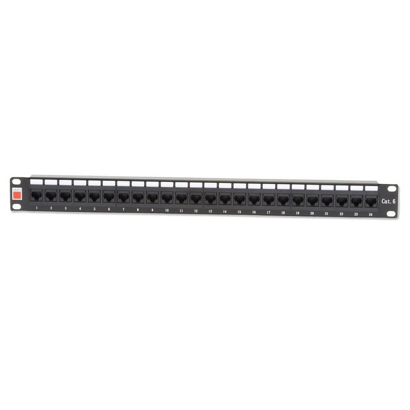 Buy Lindy 24-Port CAT6 RJ-45 Patch Panel 1U Black [12752] - MyDeal